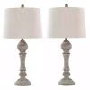Reclaimed Gray Wilton Table Lamps, Set of 2