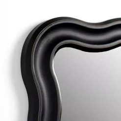 Rectangle Catorina Black Wavy Wall Mirror