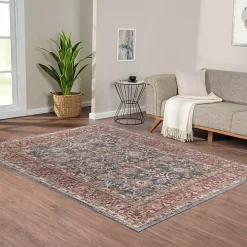 Red Persian Bordered Traditional Area Rug, 8x10