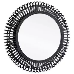 Reina Black Bamboo Wall Mirror