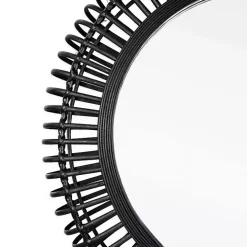 Reina Black Bamboo Wall Mirror