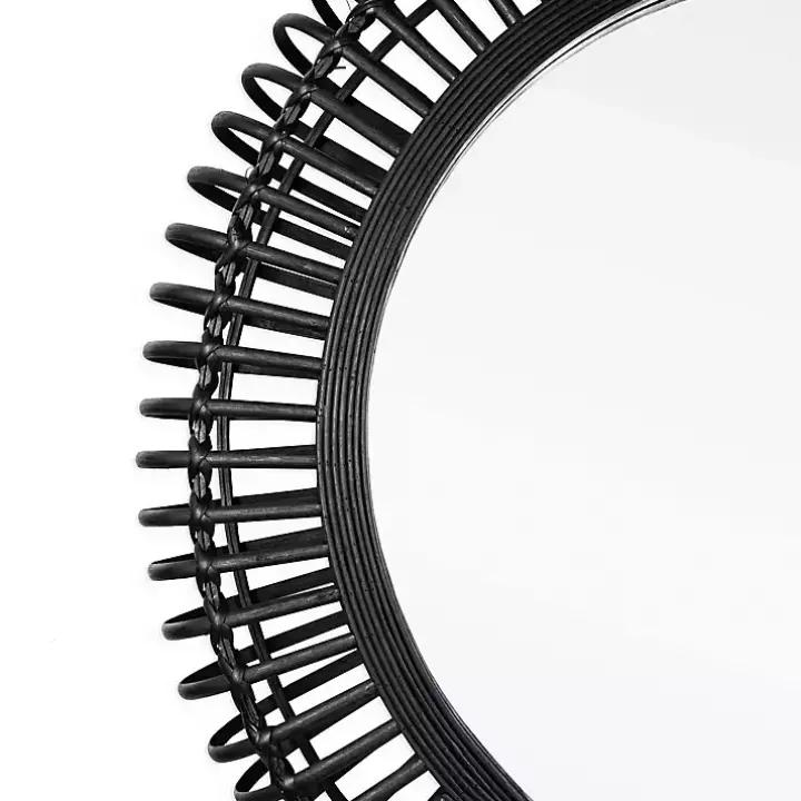 Reina Black Bamboo Wall Mirror