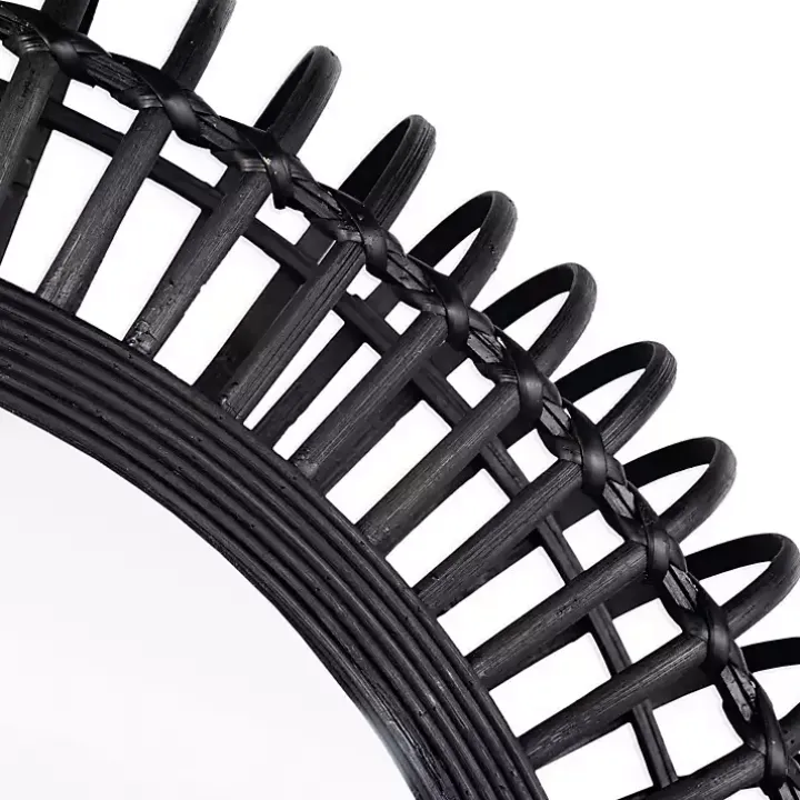 Reina Black Bamboo Wall Mirror