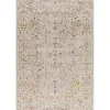 Reine Cream Abstract Medallion Area Rug, 5x7