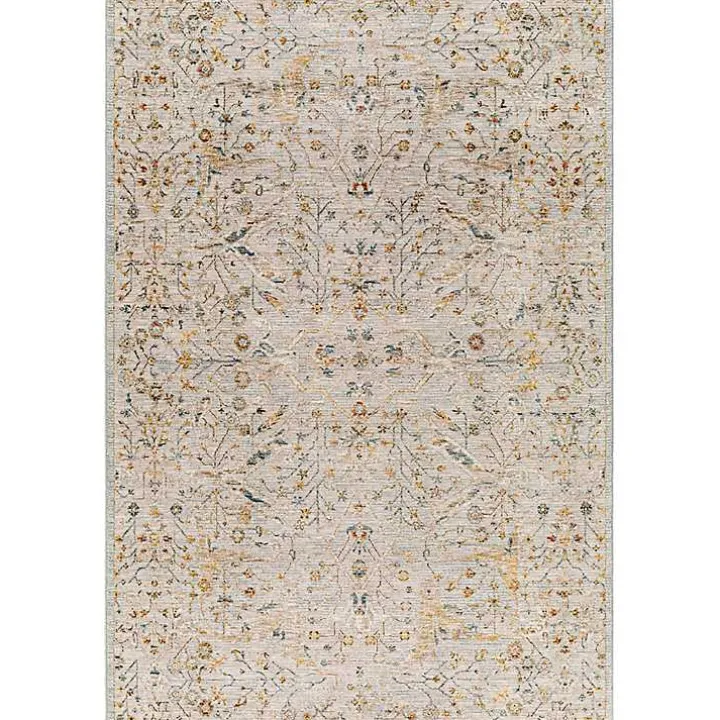 Reine Cream Abstract Medallion Area Rug, 5x7