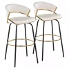 Remy White Swivel Bar Stools, Set of 2