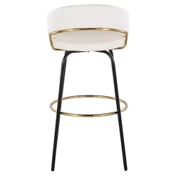 Remy White Swivel Bar Stools, Set of 2