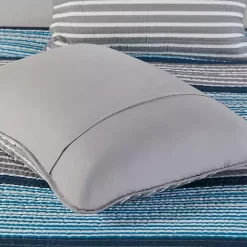 Reversible Stripes 5-pc. Full/Queen Quilt Set