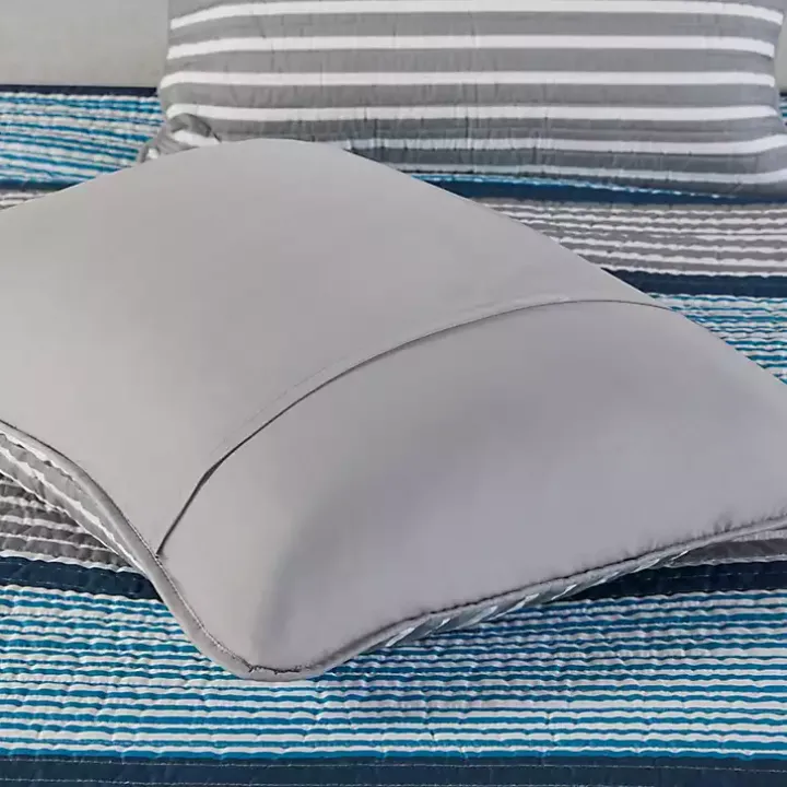 Reversible Stripes 5-pc. Full/Queen Quilt Set