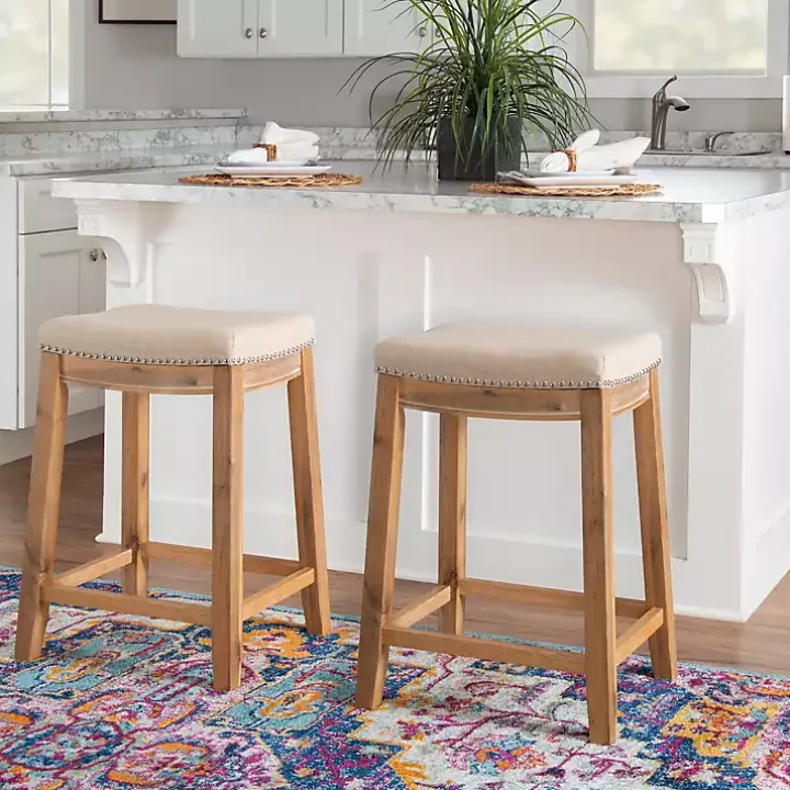 Riverdale Acacia Wood Counter Stool