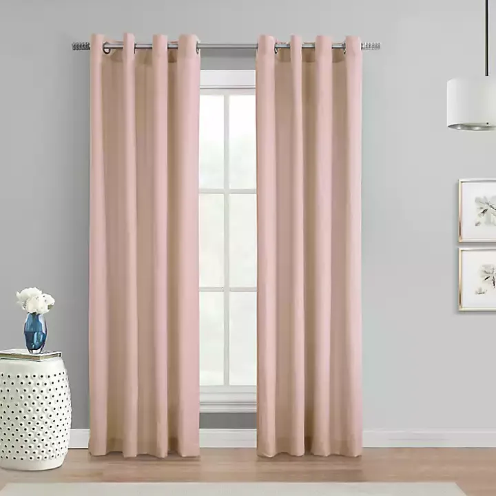 Rose Crinkle Harmony Curtain Panel, 63 in.