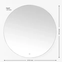 Round Ashden LED Wall Mirror