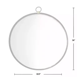 Round Black Metal Mirror with Ring
