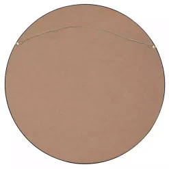 Round Black Wood Travis Accent Mirror