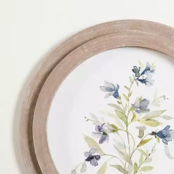 Round Blue Florals II Framed Art Print