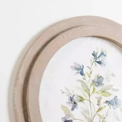 Round Blue Florals II Framed Art Print