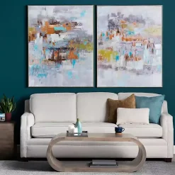 Round Brown Open Side Table