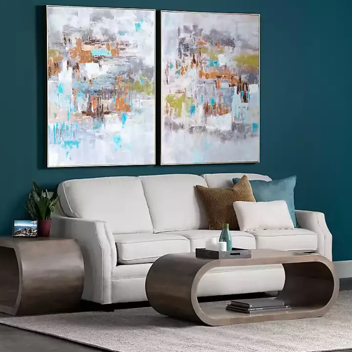 Round Brown Open Side Table