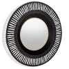 Round Cantara Black Metal Wall Mirror