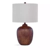 Round Copper Textured Table Lamp