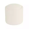 Round Cream Boucle Storage Ottoman