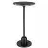Round Geller Black Marble Accent Table