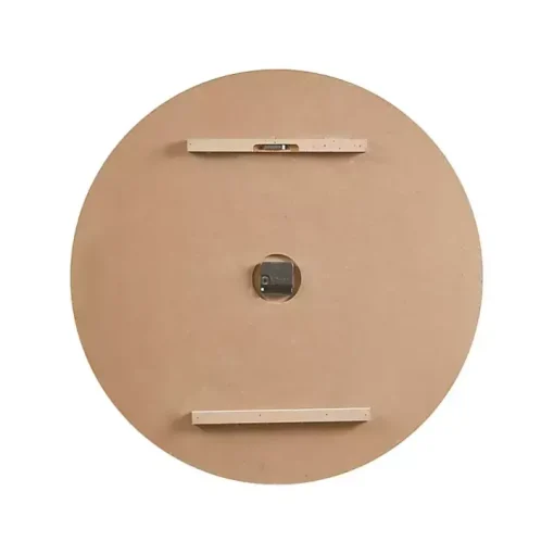 Round Gray and Natural Wooden Wall Clock