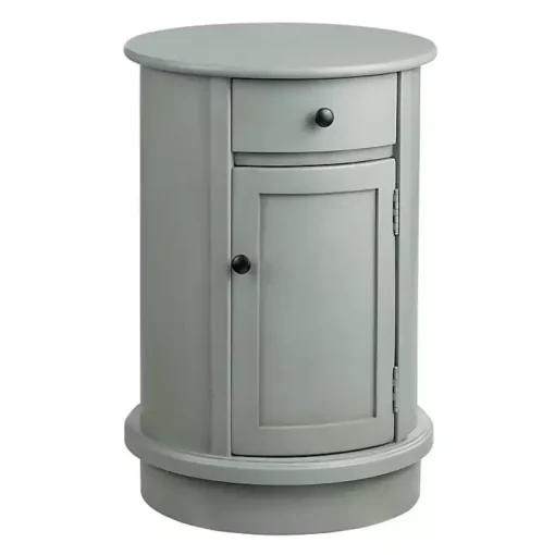 Round Gray Beckly Accent Table