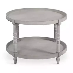 Round Gray Bellport Coffee Table