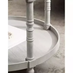 Round Gray Bellport Coffee Table