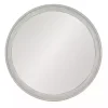 Round Gray Mansell Wood Wall Mirror