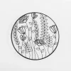 Round Metal Floral Cutout Wall Plaque