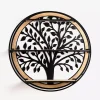 Round Metal Tree 3-Tier Wall Shelf