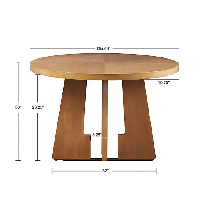Round Pecan Wood Kenny Dining Table