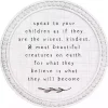 Round Speak to Children Wall Plaque