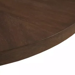 Round Walnut Wood Starburst Coffee Table