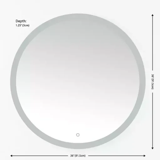 Round Whit LED Wall Mirror