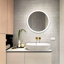 Round Whit LED Wall Mirror