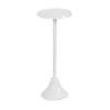 Round White Metal Layla Accent Table