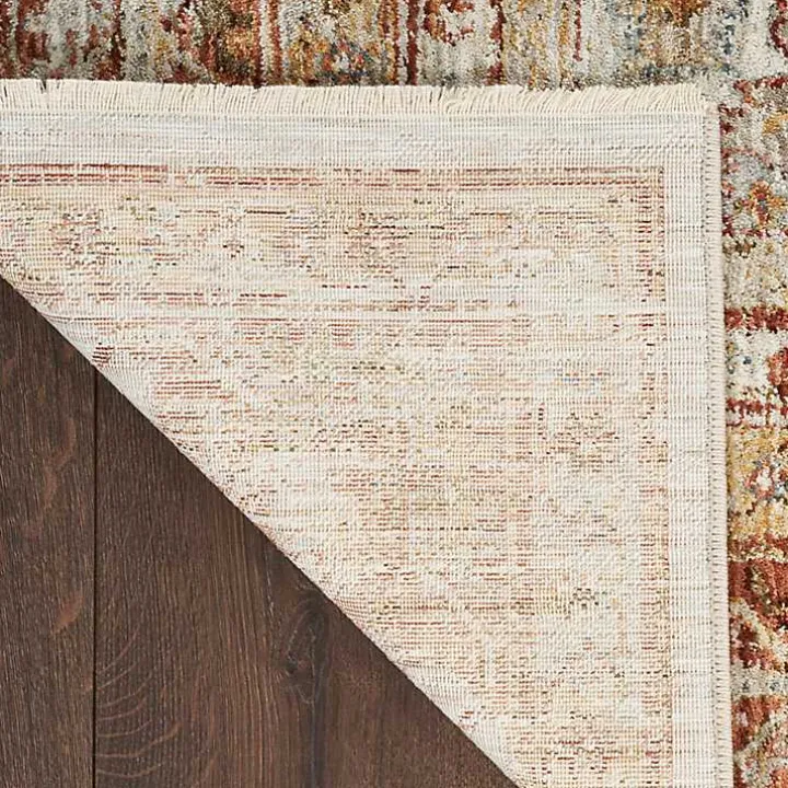 Rust Distressed Multi Medallion Runner, 2x10