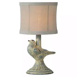 Rustic Blue June Bird Mini Table Lamps, Set of 2