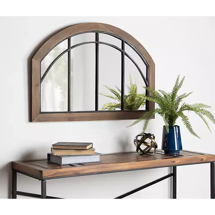 Rustic Brown Arch Holden Mirror