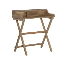 Rustic Brown Wooden Folding Desk