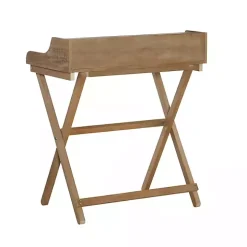 Rustic Brown Wooden Folding Desk