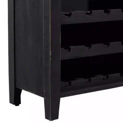 Rustic Galvanized Top Wine Cabinet