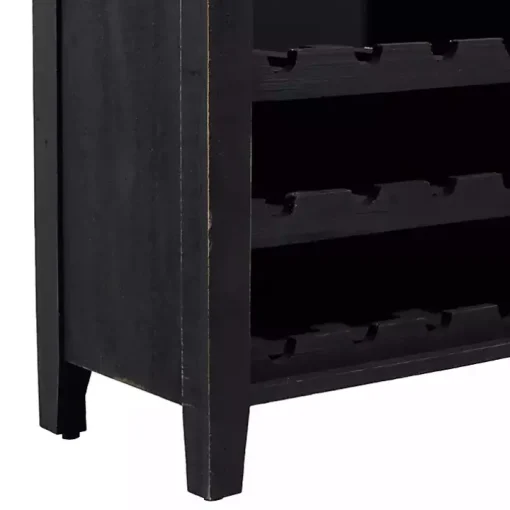 Rustic Galvanized Top Wine Cabinet
