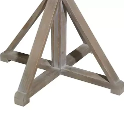 Rustic Graywash Hourglass Side Table