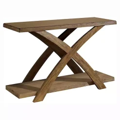 Rustic Oak Wood Juna Console Table