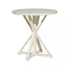 Rustic White Hourglass Side Table