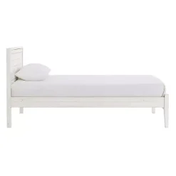 Rustic White Pine Panel Twin Bed Frame